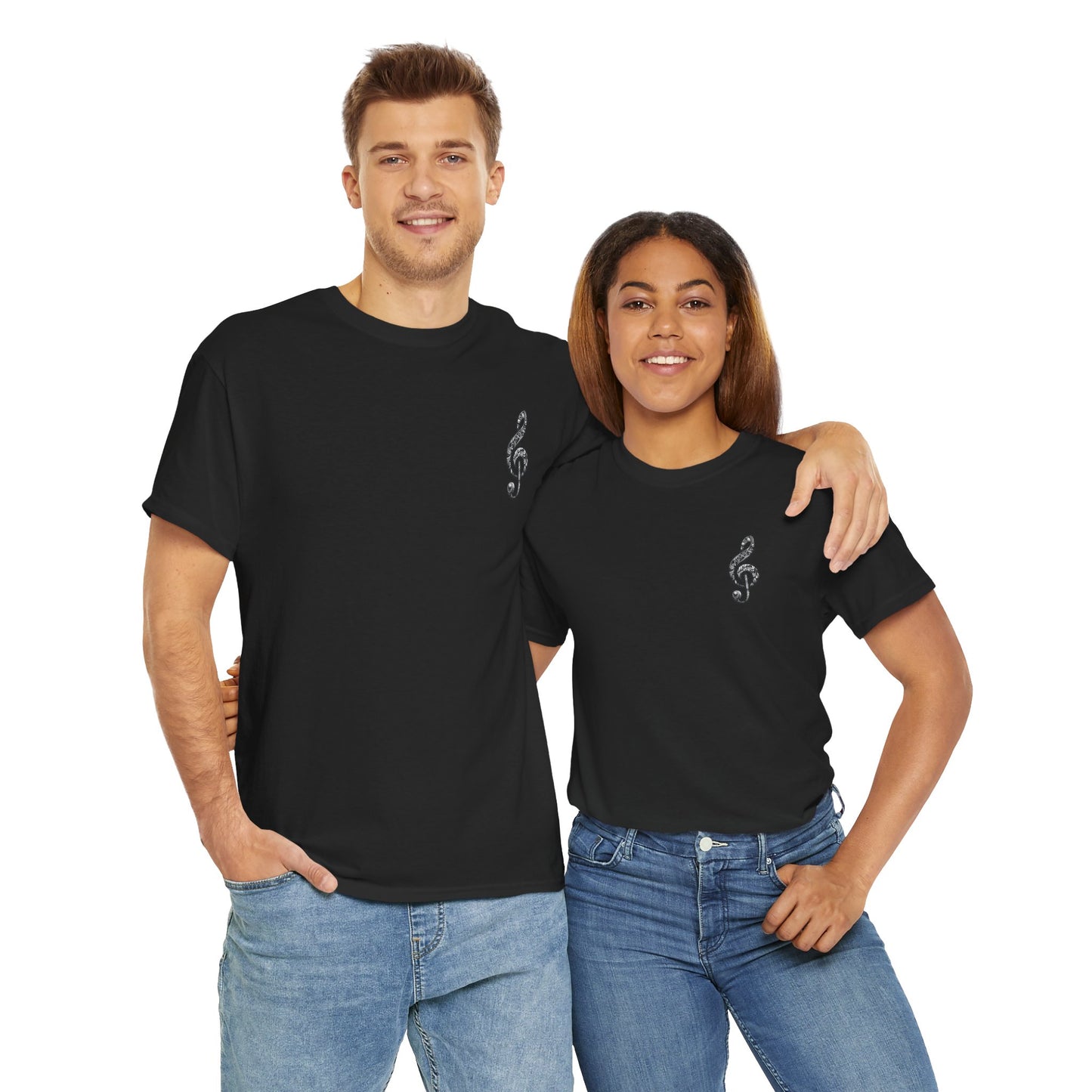 Musical Peace Tee, Unisex Heavy Cotton Shirt for Music Lovers, Gift for Musicians, Inspirational T-Shirt, Casual Everyday Wear