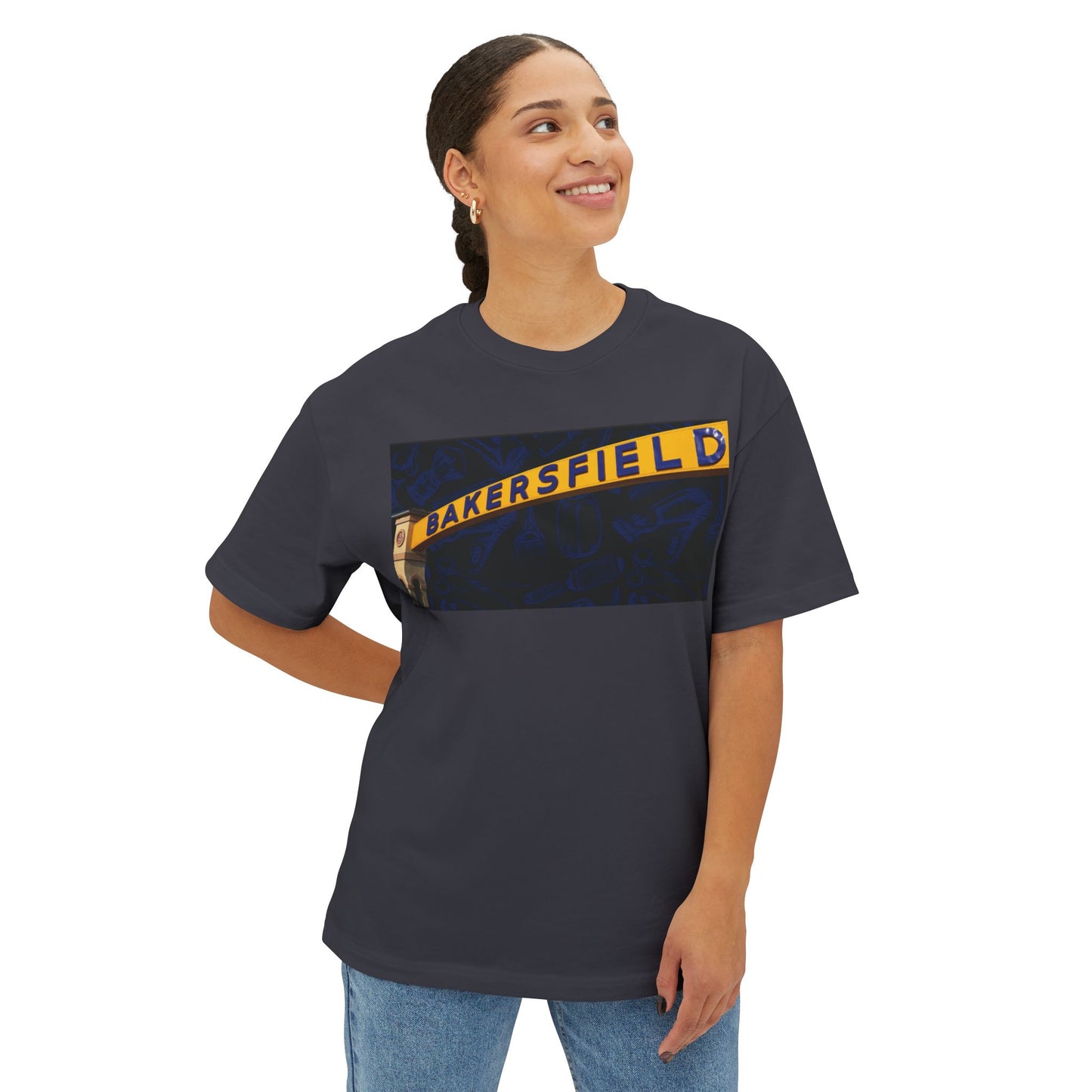 Bakersfield Barbers Unisex Boxy Tee, Oversized T-Shirt, Casual Streetwear, Graphic Tee, Gift for Barber Fans, Summer Fashion
