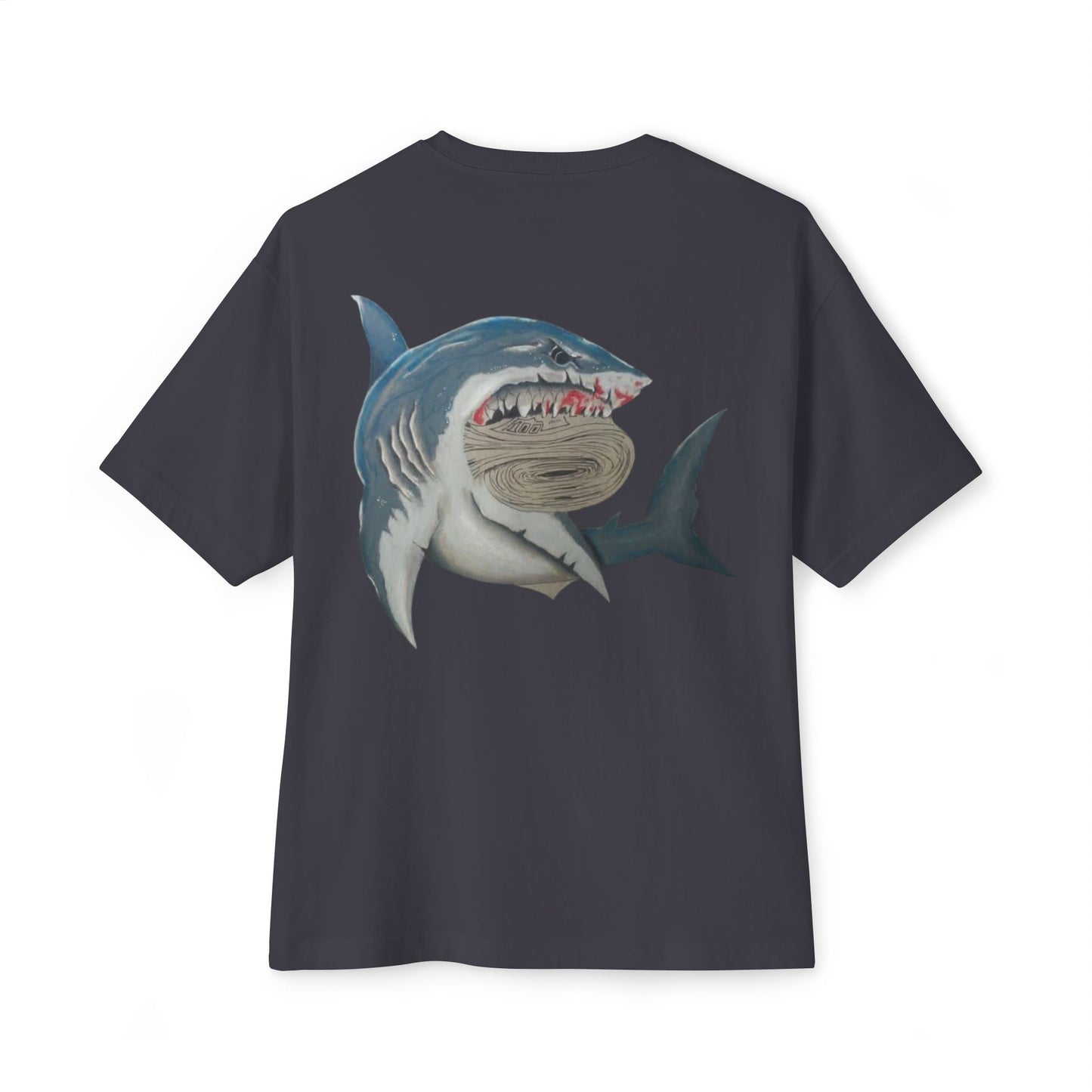 Cosa Nuestra Shark Unisex Oversized Tee, Funny Beach Shirt, Graphic Summer Top, Trendy Casual Wear, Perfect Gift for Ocean Lovers