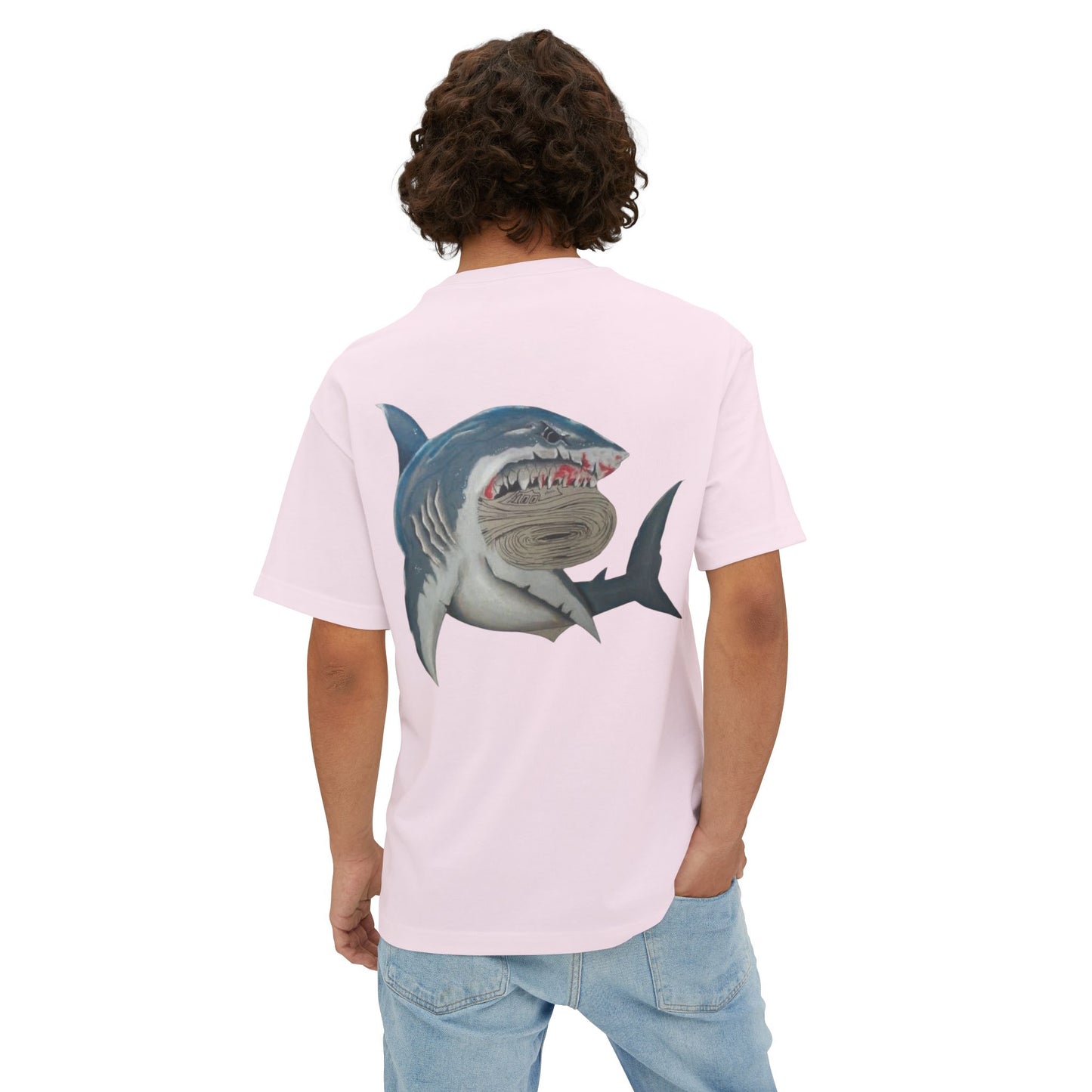 Cosa Nuestra Shark Unisex Oversized Tee, Funny Beach Shirt, Graphic Summer Top, Trendy Casual Wear, Perfect Gift for Ocean Lovers