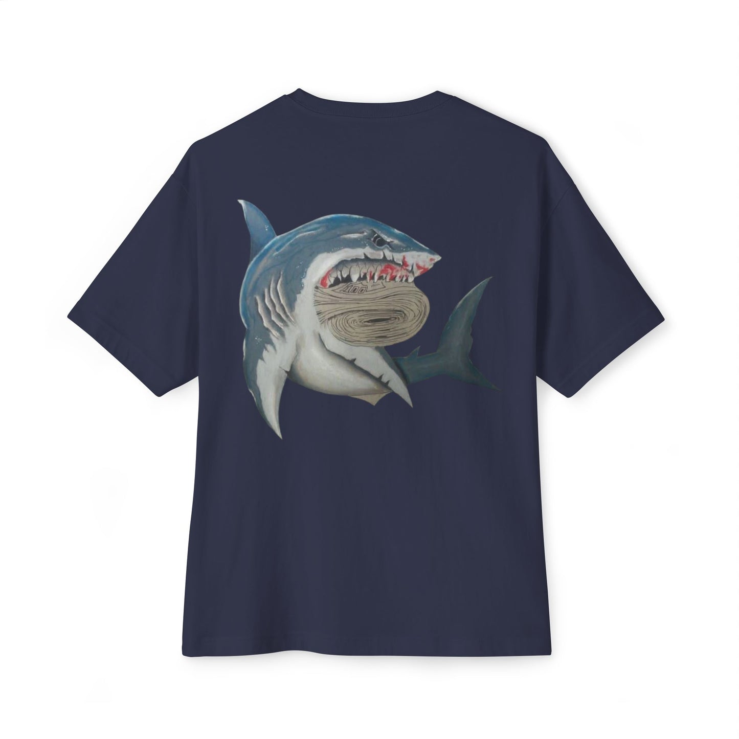 Cosa Nuestra Shark Unisex Oversized Tee, Funny Beach Shirt, Graphic Summer Top, Trendy Casual Wear, Perfect Gift for Ocean Lovers