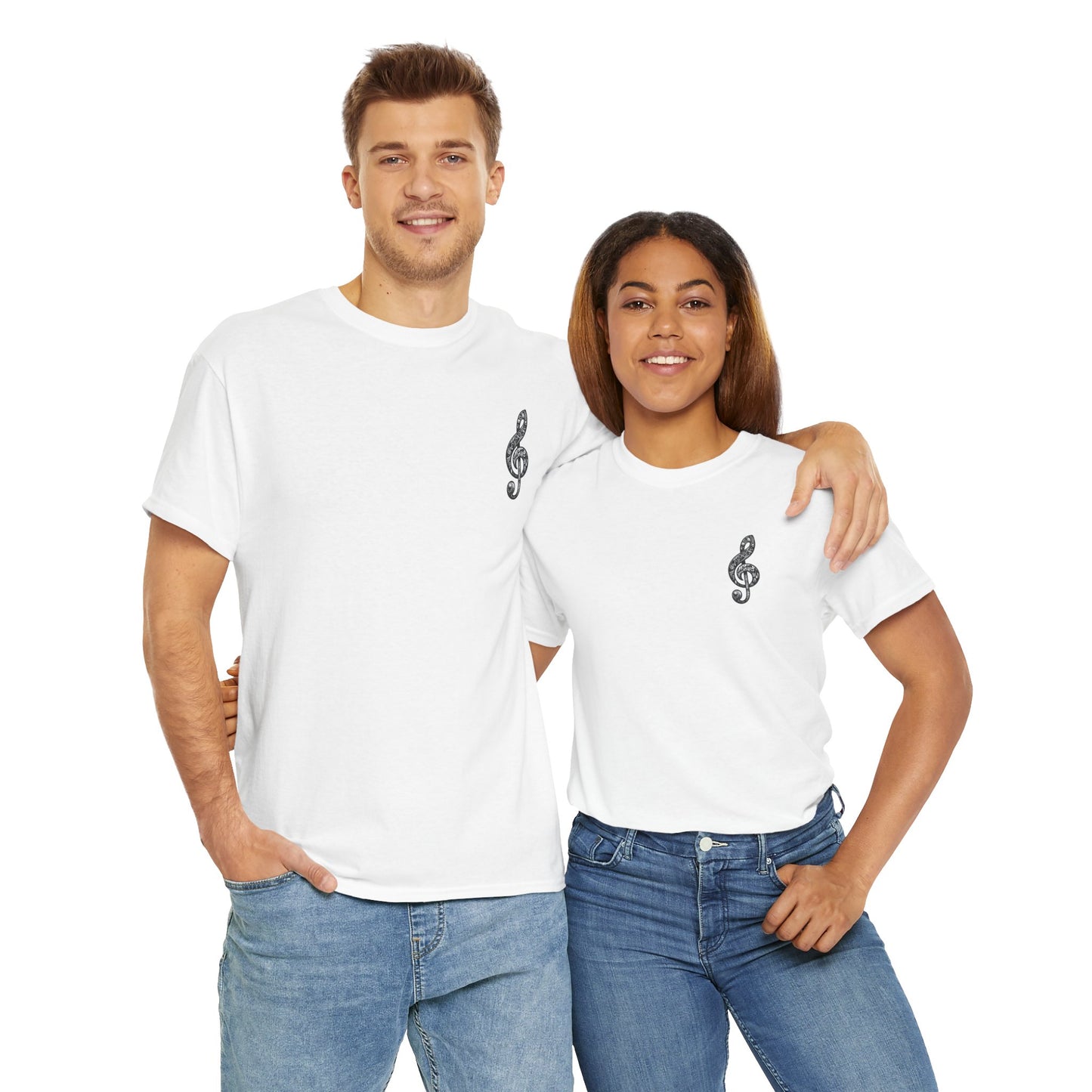 Musical Peace Tee, Unisex Heavy Cotton Shirt for Music Lovers, Gift for Musicians, Inspirational T-Shirt, Casual Everyday Wear
