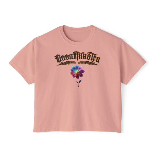 Cosa Nuestra Women's Boxy Tee, Casual Top, Summer Shirt, Graphic Tee, Gift for Her, Festival Clothes, Relaxed Fit Tee