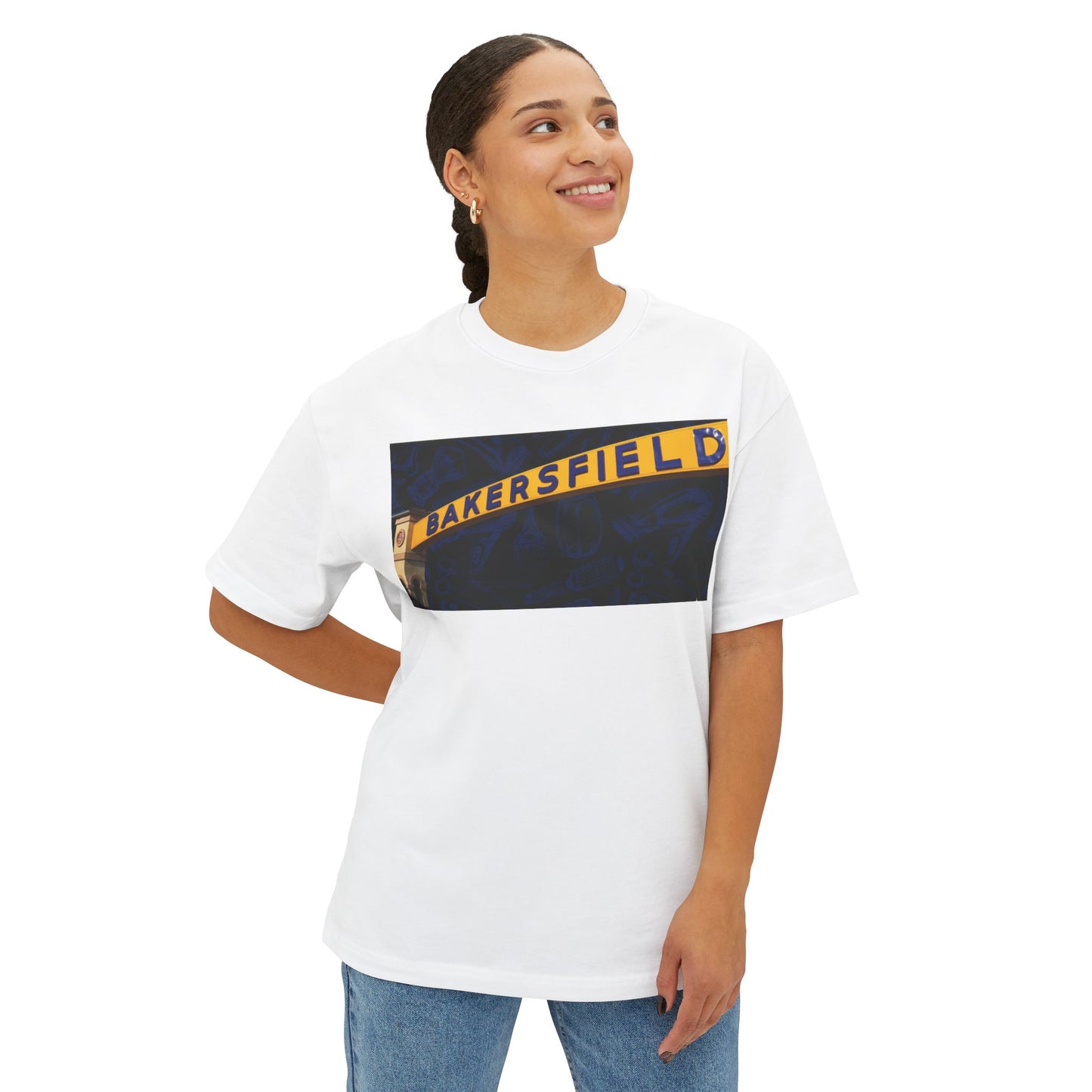 Bakersfield Barbers Unisex Boxy Tee, Oversized T-Shirt, Casual Streetwear, Graphic Tee, Gift for Barber Fans, Summer Fashion