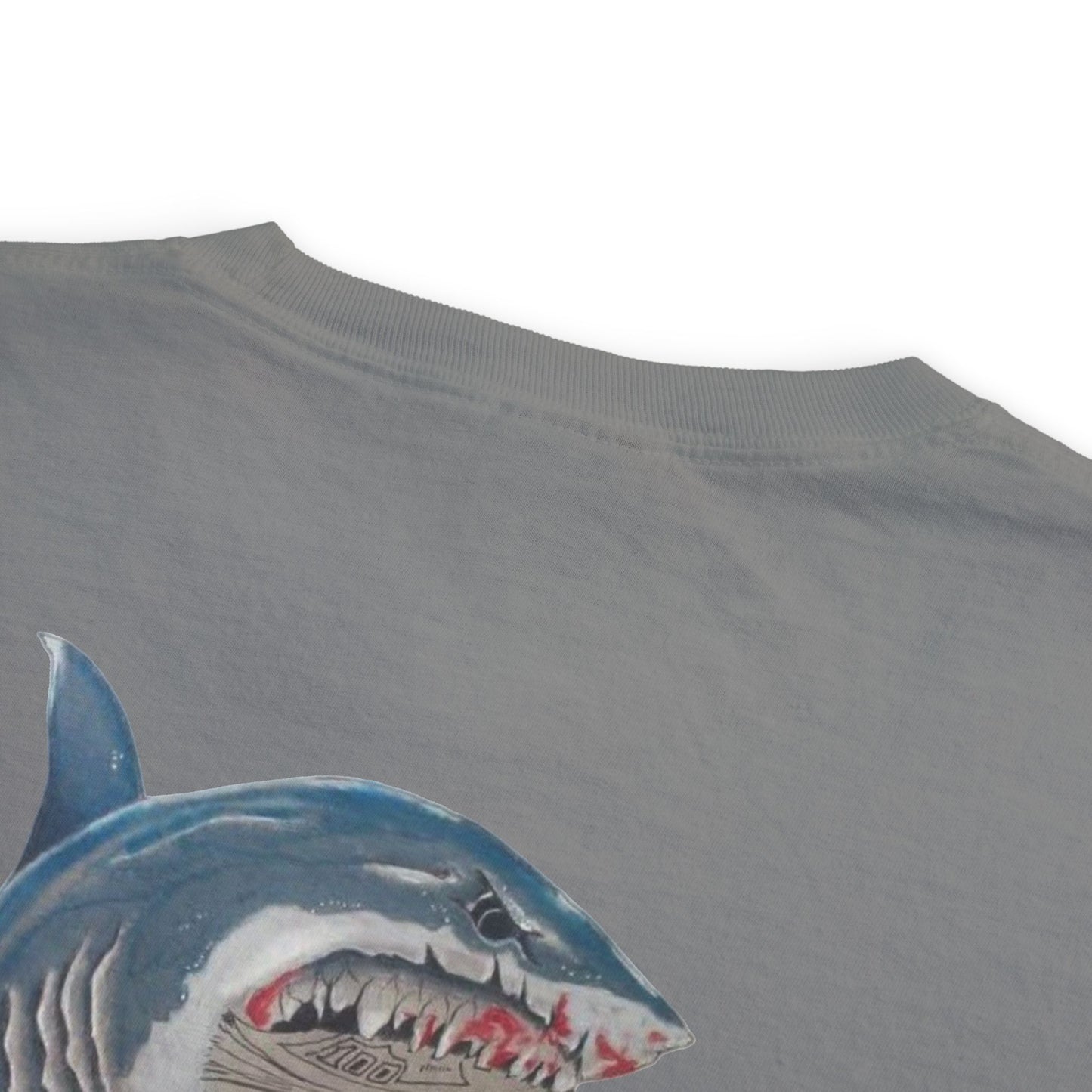 Ocean Adventure Shark Pocket T-Shirt, Men's Graphic Tee, Gift for Beach Lovers, Summer Casual Wear, Shark Design Apparel