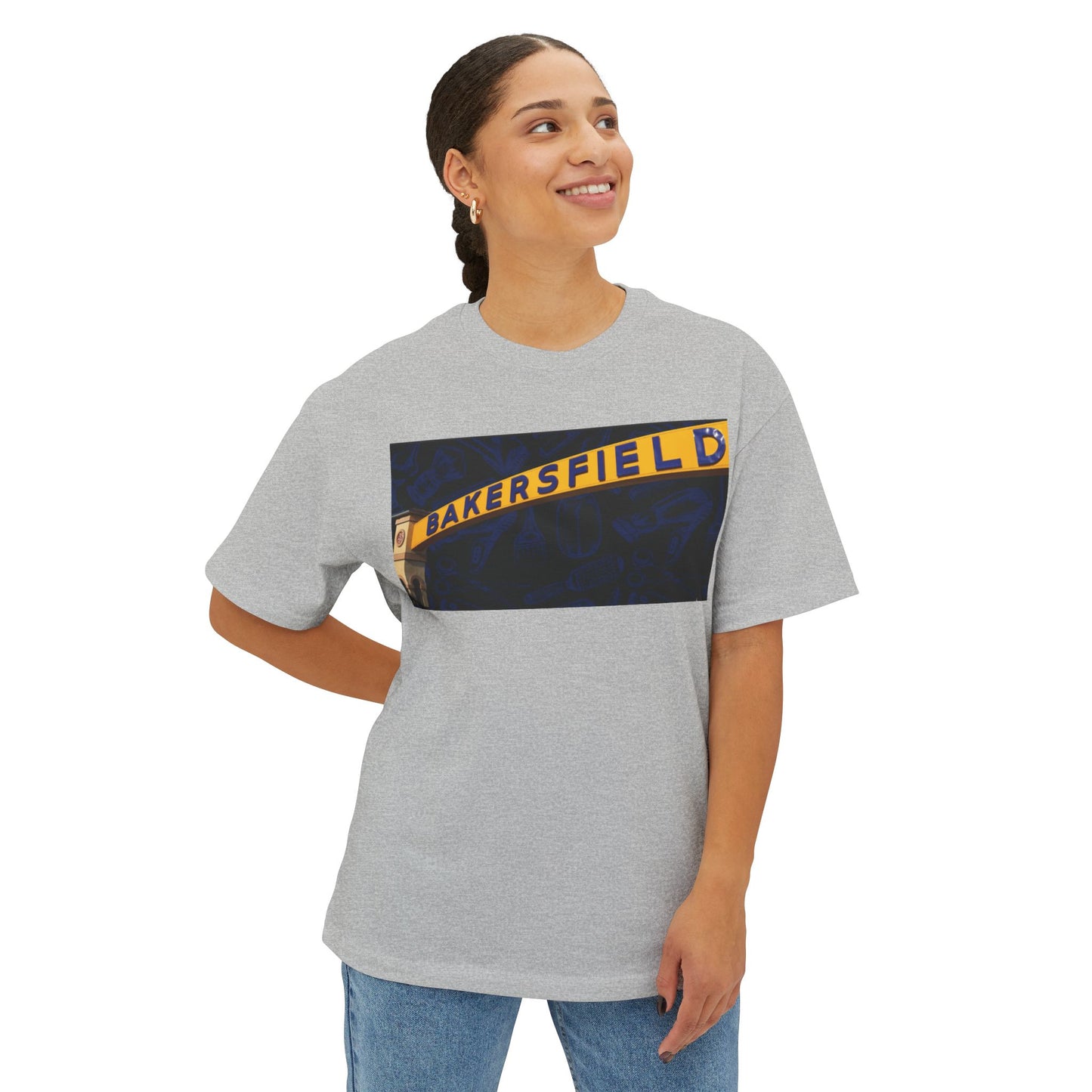 Bakersfield Barbers Unisex Boxy Tee, Oversized T-Shirt, Casual Streetwear, Graphic Tee, Gift for Barber Fans, Summer Fashion