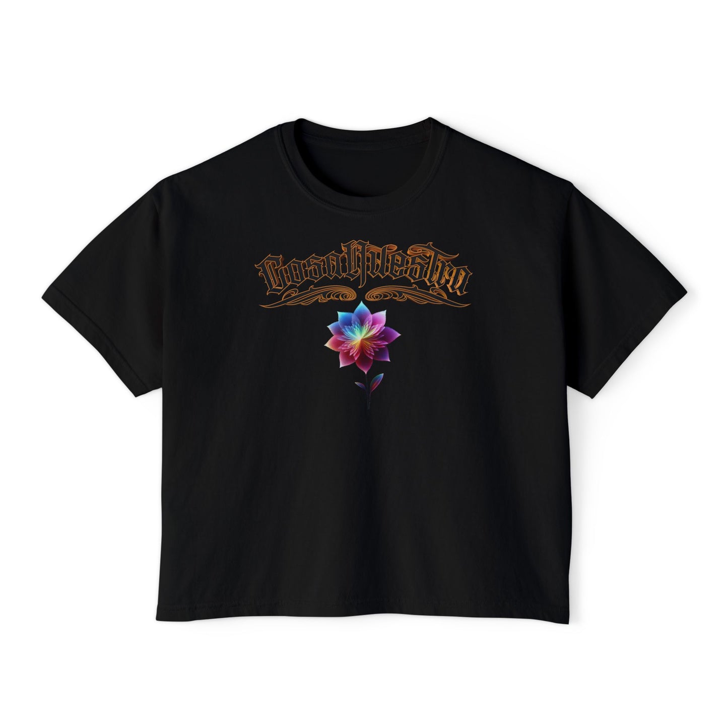 Cosa Nuestra Women's Boxy Tee, Casual Top, Summer Shirt, Graphic Tee, Gift for Her, Festival Clothes, Relaxed Fit Tee