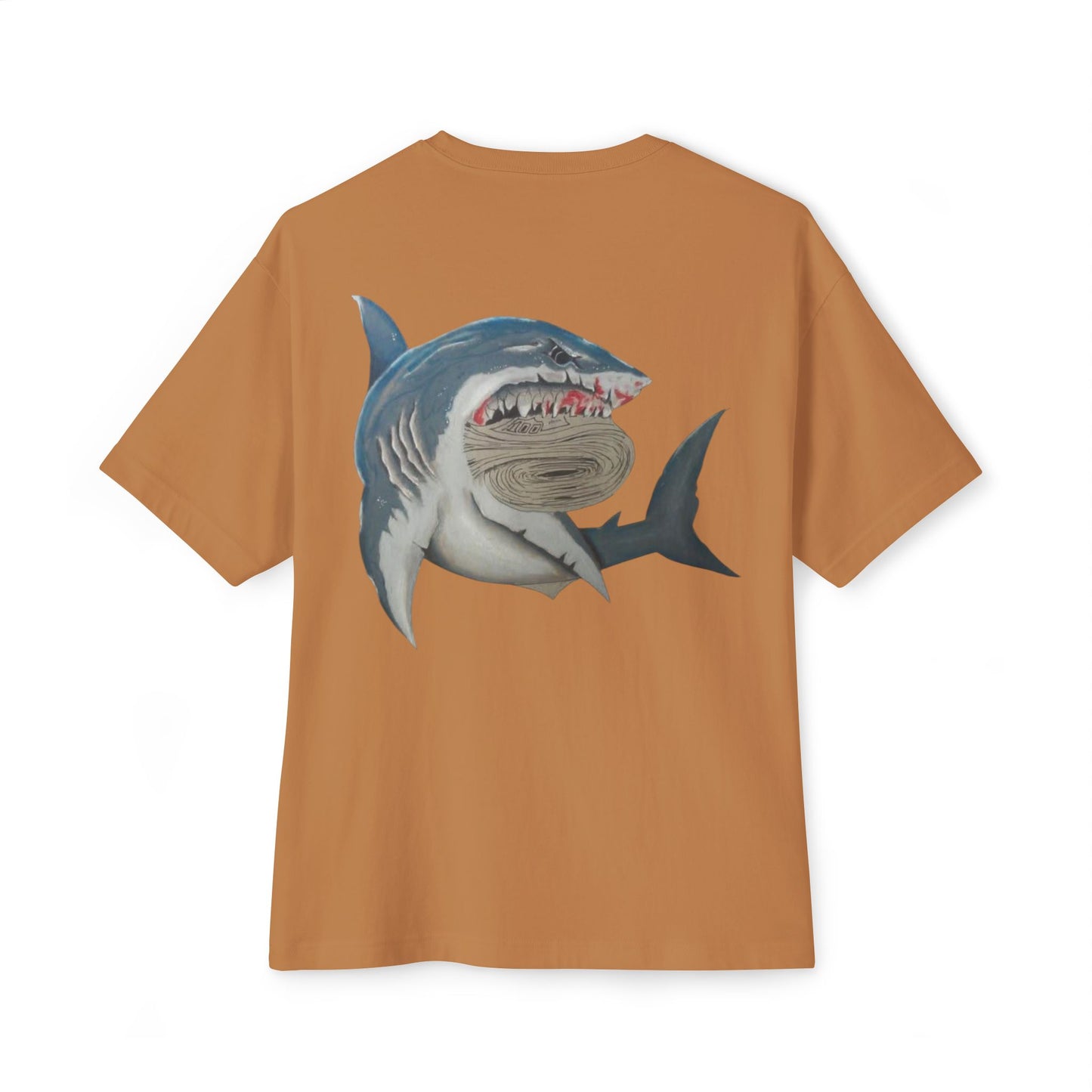 Cosa Nuestra Shark Unisex Oversized Tee, Funny Beach Shirt, Graphic Summer Top, Trendy Casual Wear, Perfect Gift for Ocean Lovers